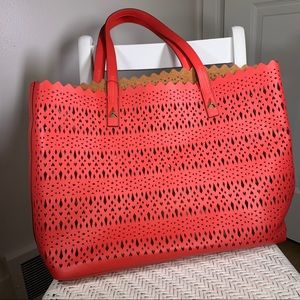 Stella & Dot Avalon Tote Bag Geranium/Coral-NEW